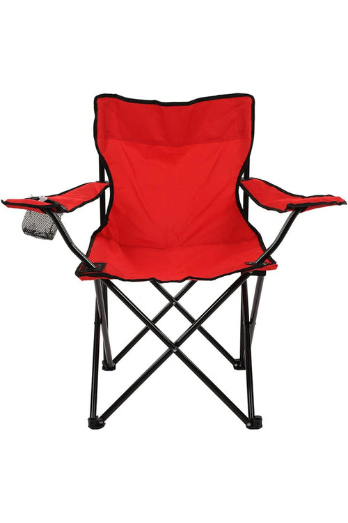 Outdoor Folding Camp Chair with Cup Holder – front view on clean background