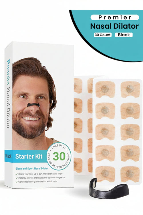 Extra Strength Nasal Strips Kit with Magnetic Dilator – Snoring Relief & Better Sleep, 30 Tabs