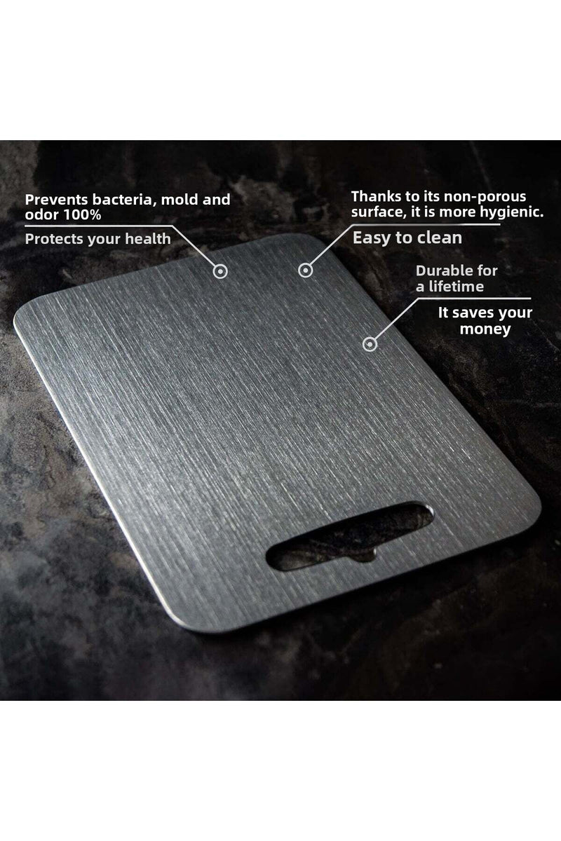 Stainless Steel Metal Cutting Board, Antibacterial, 2 Different Size Options