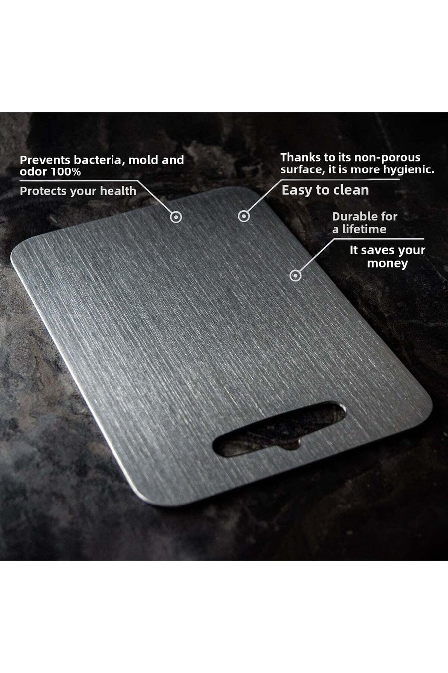 Stainless Steel Metal Cutting Board, Antibacterial, 2 Different Size Options