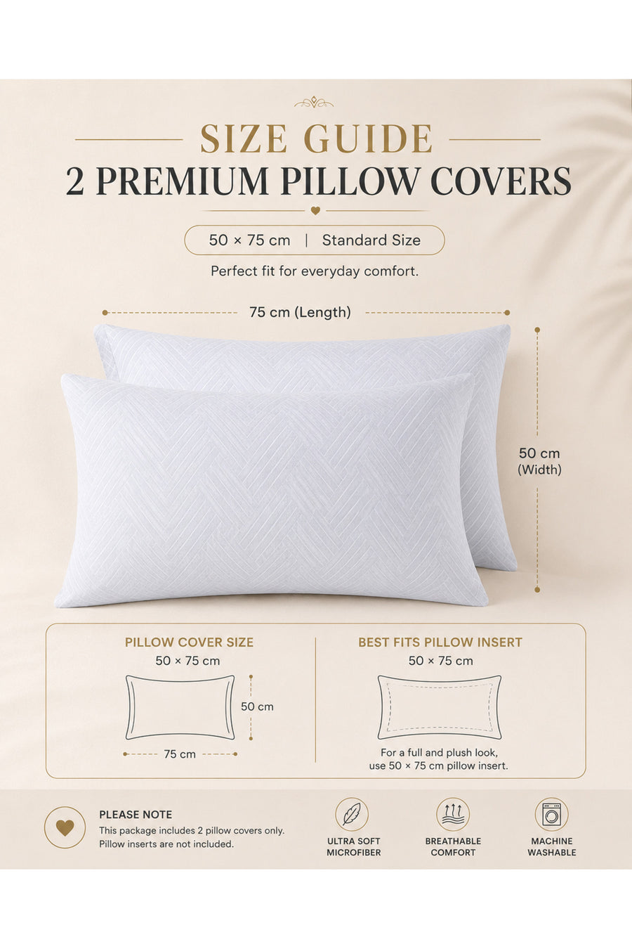Microfiber Pillow Cases Set of 2 – lifestyle bedroom view