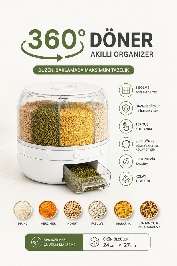 Multi-Compartment Grain Dispenser – rotating mechanism