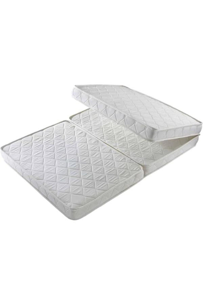 Foldable 3-Piece Foam Mattress 180x90x7 cm for Travel, Camping, Guests, Kids and Adults