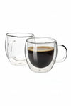 2-Piece Double Walled Glass Coffee Mugs