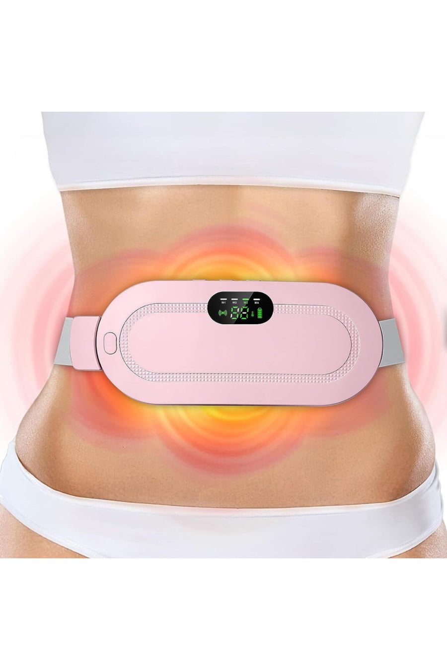 Electric Period Cramp Massager Vibrating Heating Belt for Menstrual Colic Relief