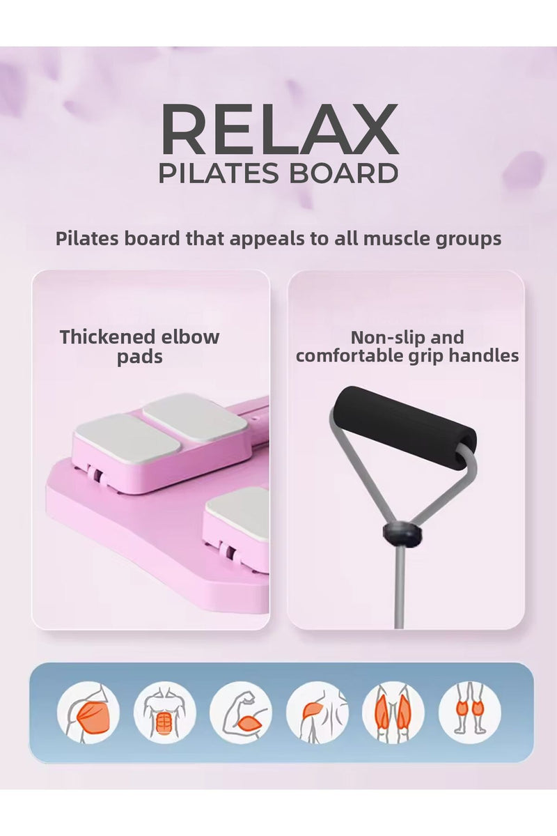 Foldable Pilates Reformer Board – in use exercise view