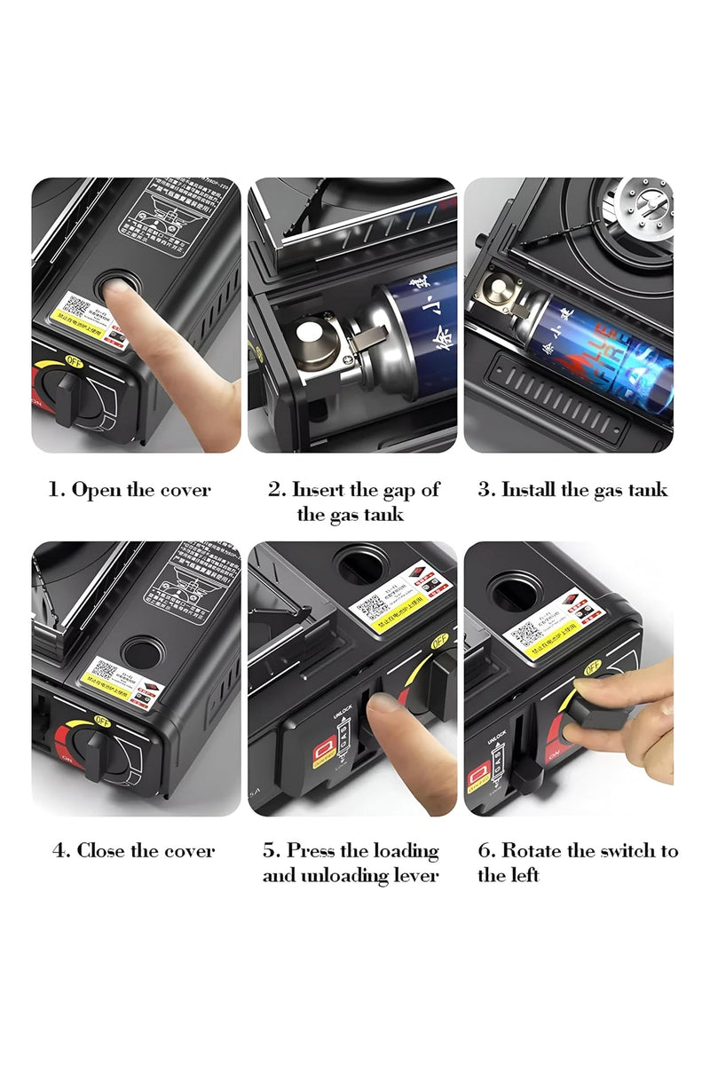 Portable 2-in-1 Butane Burner for Outdoor Cooking,Portable Gas Stove,BB3128