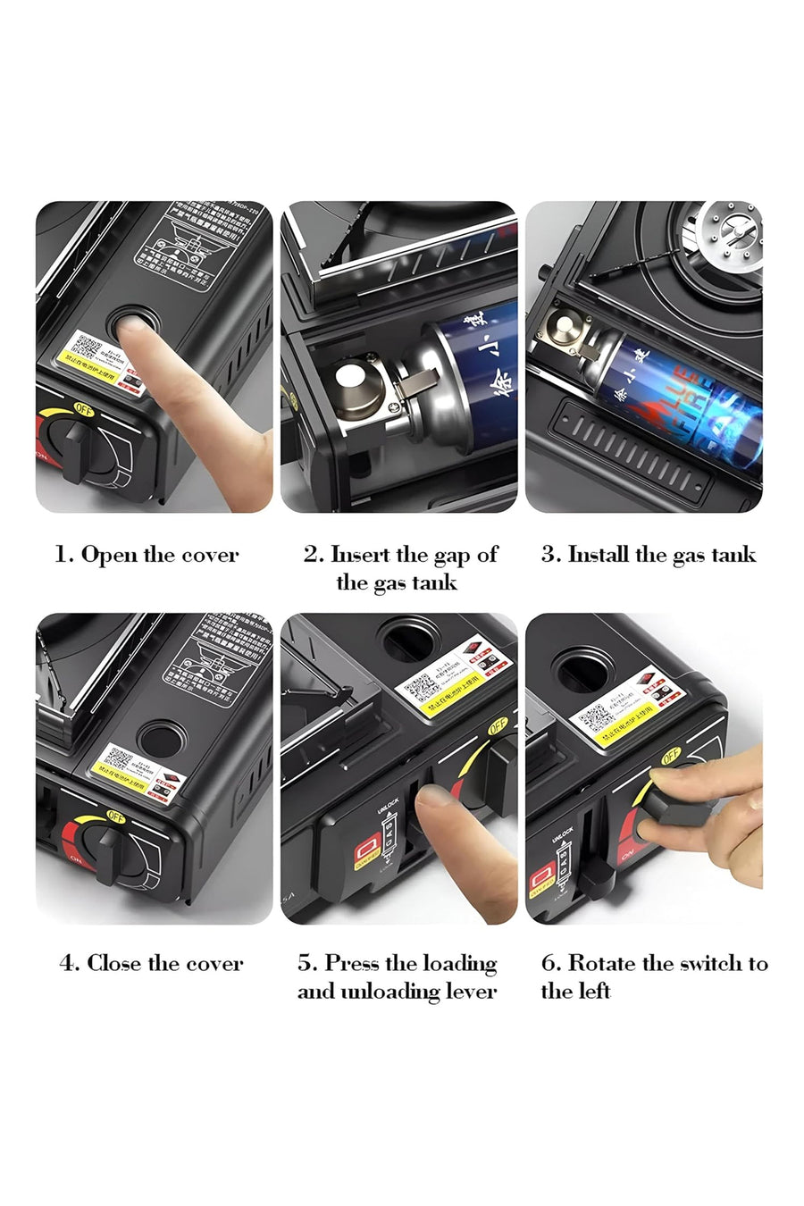 Portable 2-in-1 Butane Burner for Outdoor Cooking,Portable Gas Stove,BB3128