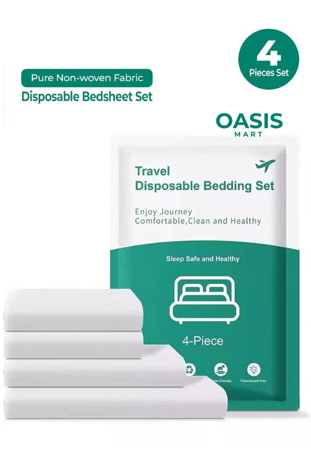 4-Piece Disposable Bedding Set – Travel Size