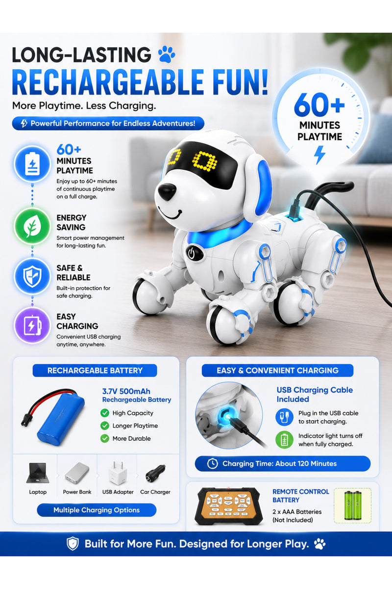 Smart Interactive Robot Dog Toy – dancing action pose