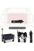 FFD Folding Outdoor Wagon Cart with 360° All-Terrain Wheels & Adjustable Handle – Heavy-Duty – image 8