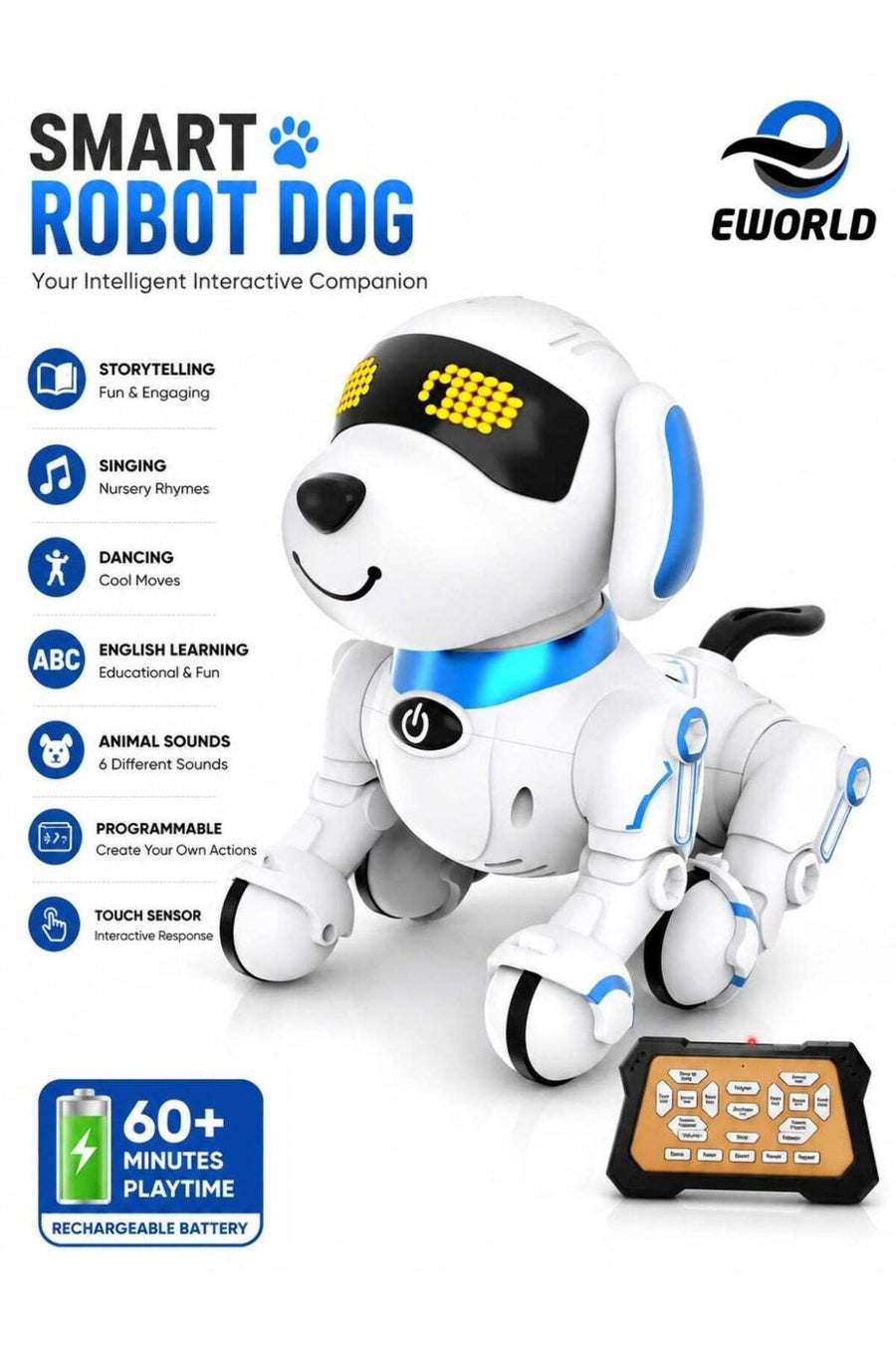 Smart Interactive Robot Dog Toy – front view