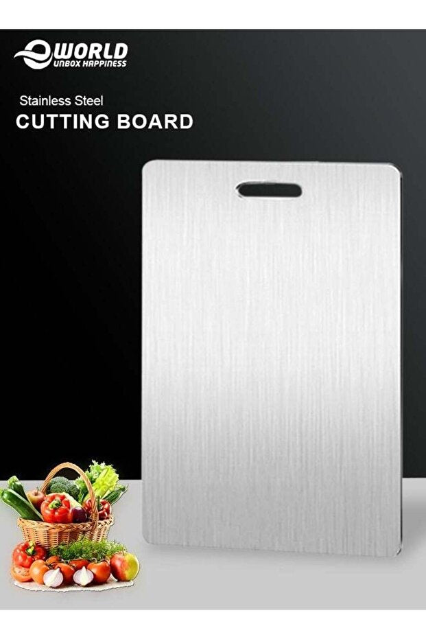 304 Stainless Steel Cutting Board – Heavy Duty Kitchen Chopping Board