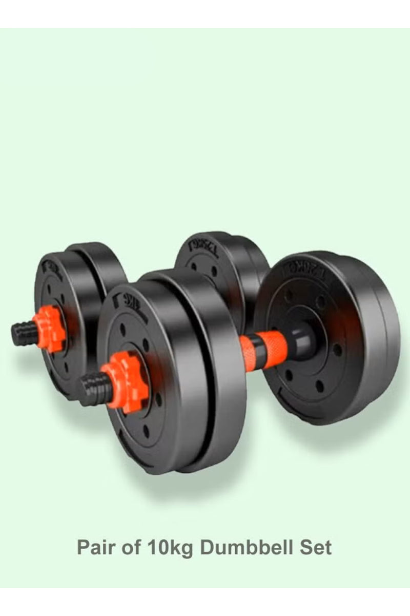 Adjustable Dumbbell Barbell Complete Set – in use workout