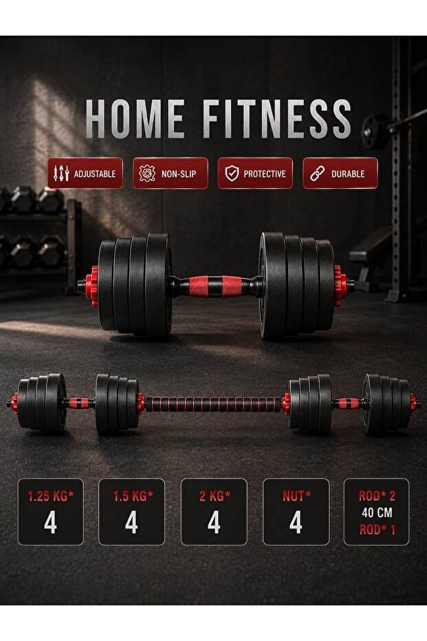 20kg Adjustable Dumbbell Set – home gym lifestyle