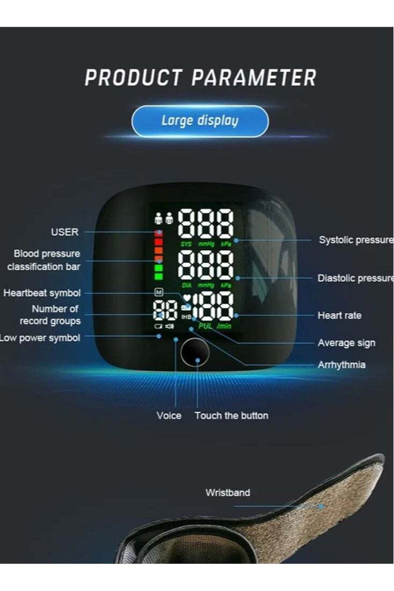 Digital Wrist Blood Pressure Monitor – cuff adjustment detail