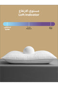 Striped Pillows – Set of 2, 1000 Gm Each, 50x75 cm, Soft Microfiber, Anti-Allergy, White – image 5