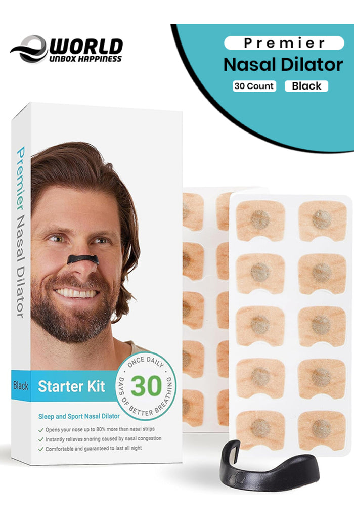 Extra Strength Nasal Strips Kit with Magnetic Dilator – Snoring Relief & Better Sleep, 30 Tabs