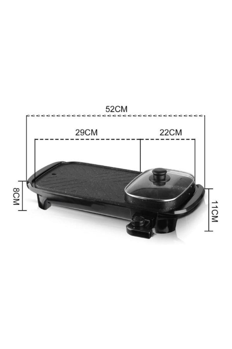 Multifunctional Electric Grill & Hot Pot – Non-Stick Baking Pan, BBQ, Frying & Cooking Machine