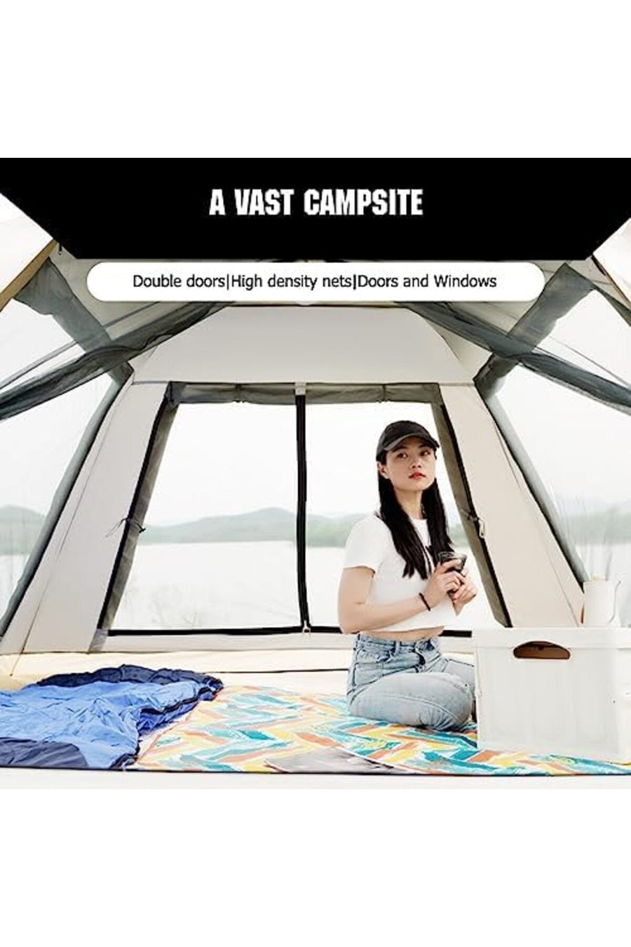 Portable Waterproof Automatic Tent Instant Pop Up Tent Family Camping Tent Cabin for Camping
