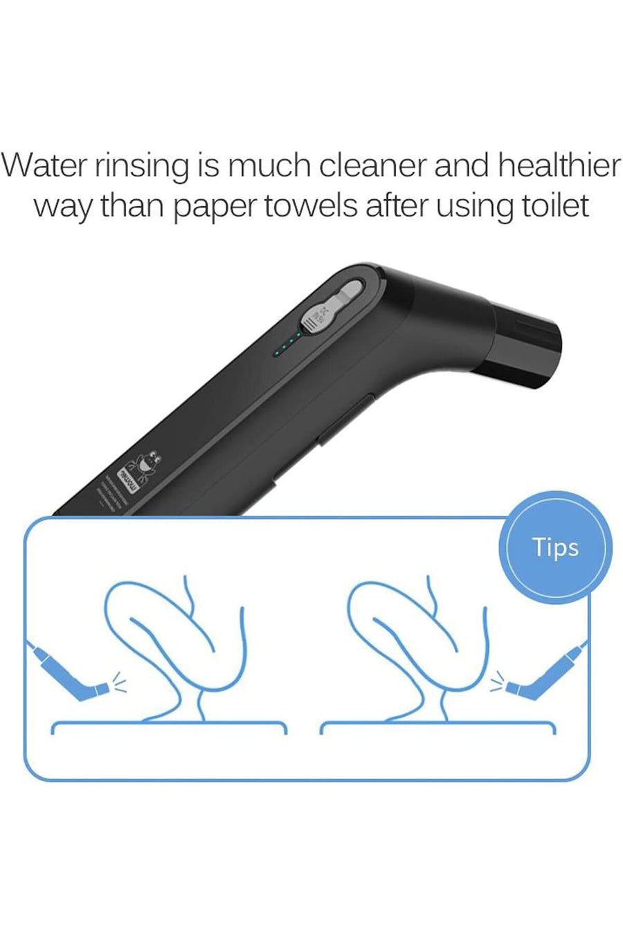 Portable Bidet Shattaf – USB charging port detail
