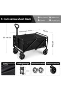 FFD Folding Outdoor Wagon Cart with 360° All-Terrain Wheels & Adjustable Handle – Heavy-Duty – image 2