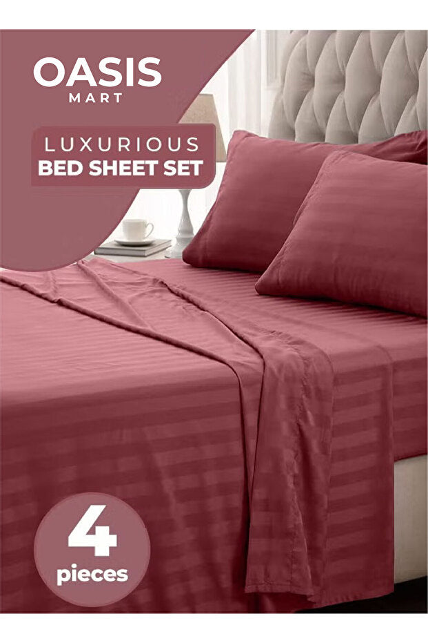 Striped Bordeaux Bedding Set – packaging