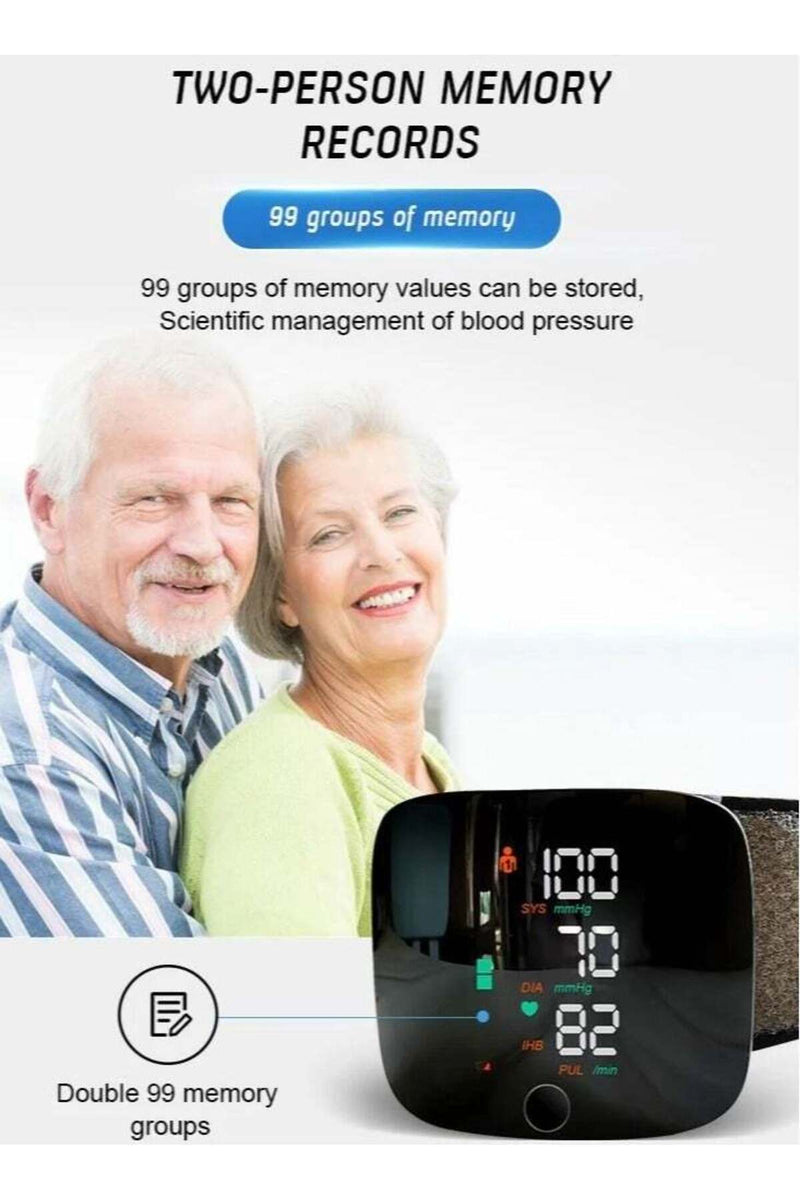 Digital Wrist Blood Pressure Monitor – memory function view