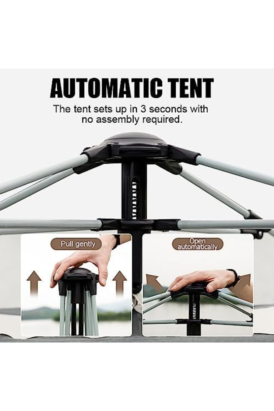 Portable Waterproof Automatic Tent Instant Pop Up Tent Family Camping Tent Cabin for Camping