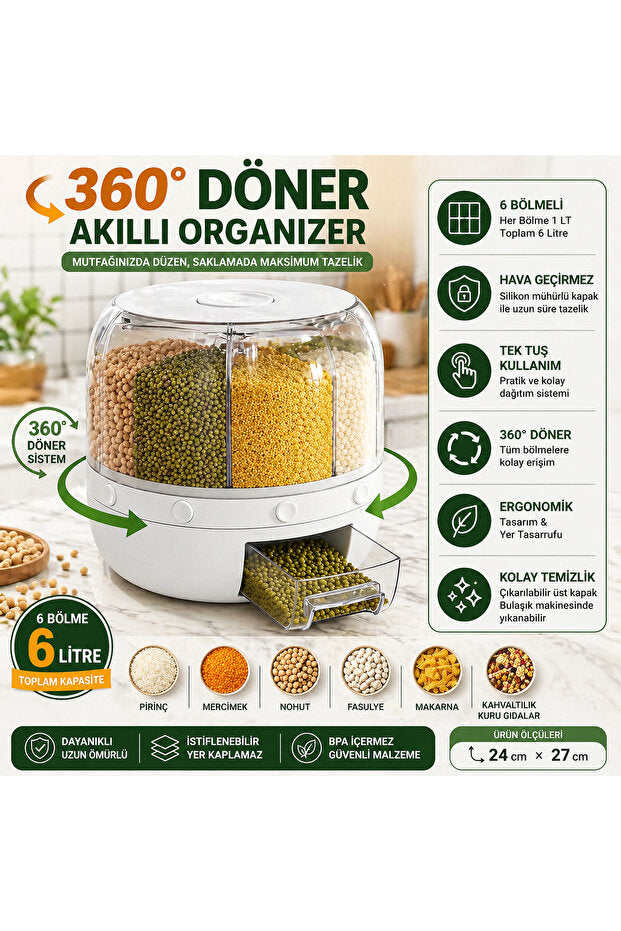 Multi-Compartment Grain Dispenser – side view