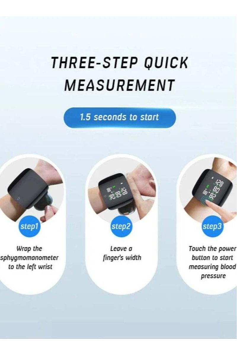 Digital Wrist Blood Pressure Monitor – full product display