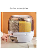 Multi-Compartment One-Touch Grain Dispenser – Rotating Dry Food Storage Container – image 7