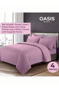 Striped King Size Bedding Set – Cream 4-Piece Premium Linen – image 2