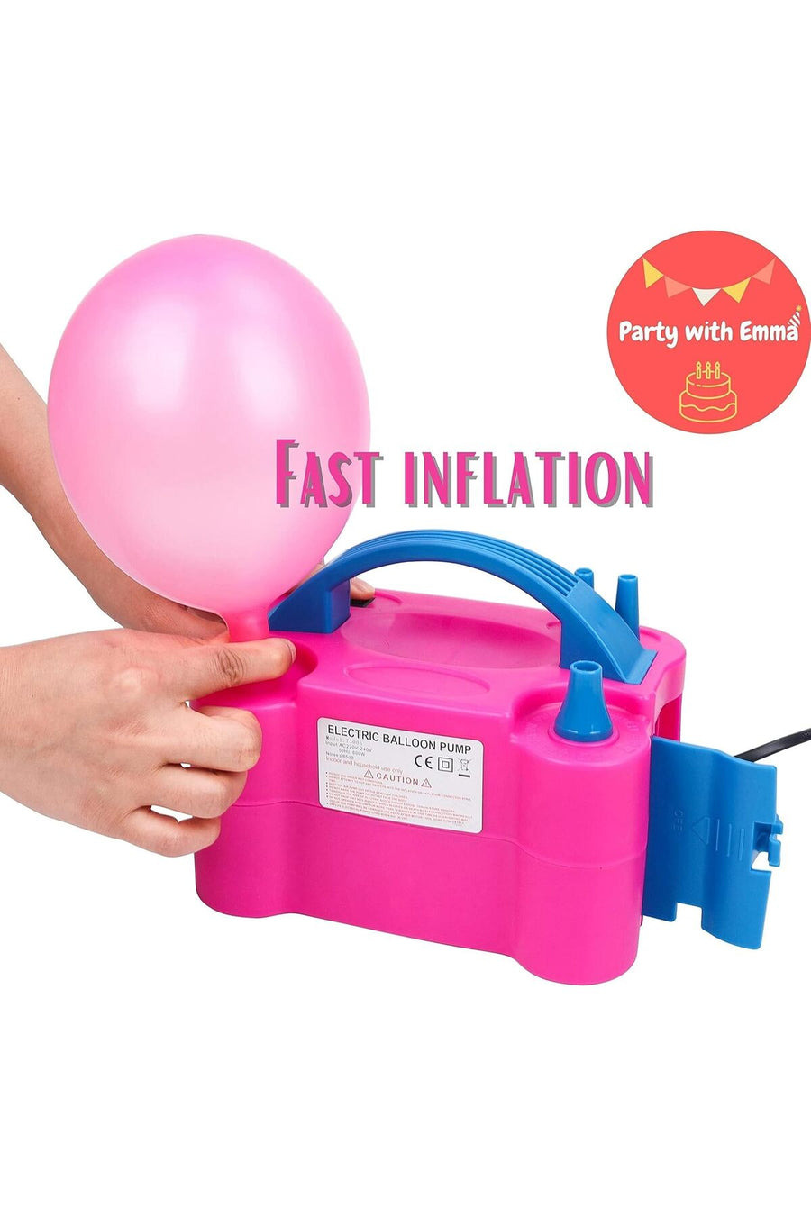 Portable Electric Dual Nozzle Air Blower for Fast Balloon Inflation and Party Decoration