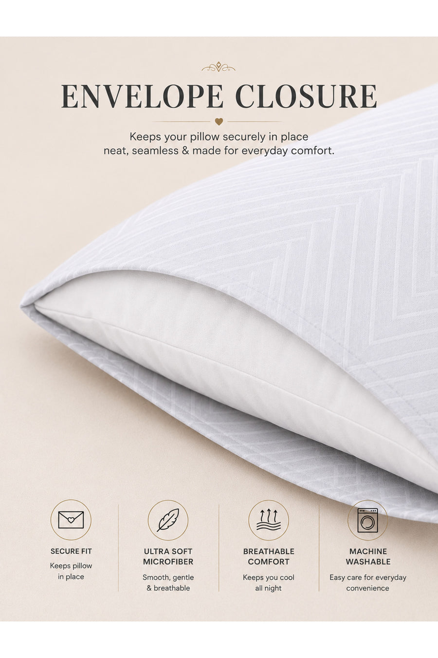 Microfiber Pillow Cases Set of 2 – full set display
