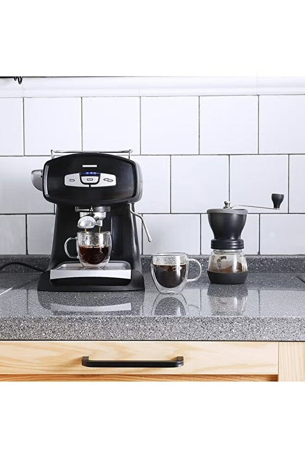 2-Piece Double Walled Glass Coffee Mugs – insulation detail