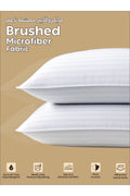 Striped Pillows – Set of 2, 1000 Gm Each, 50x75 cm, Soft Microfiber, Anti-Allergy, White – image 6