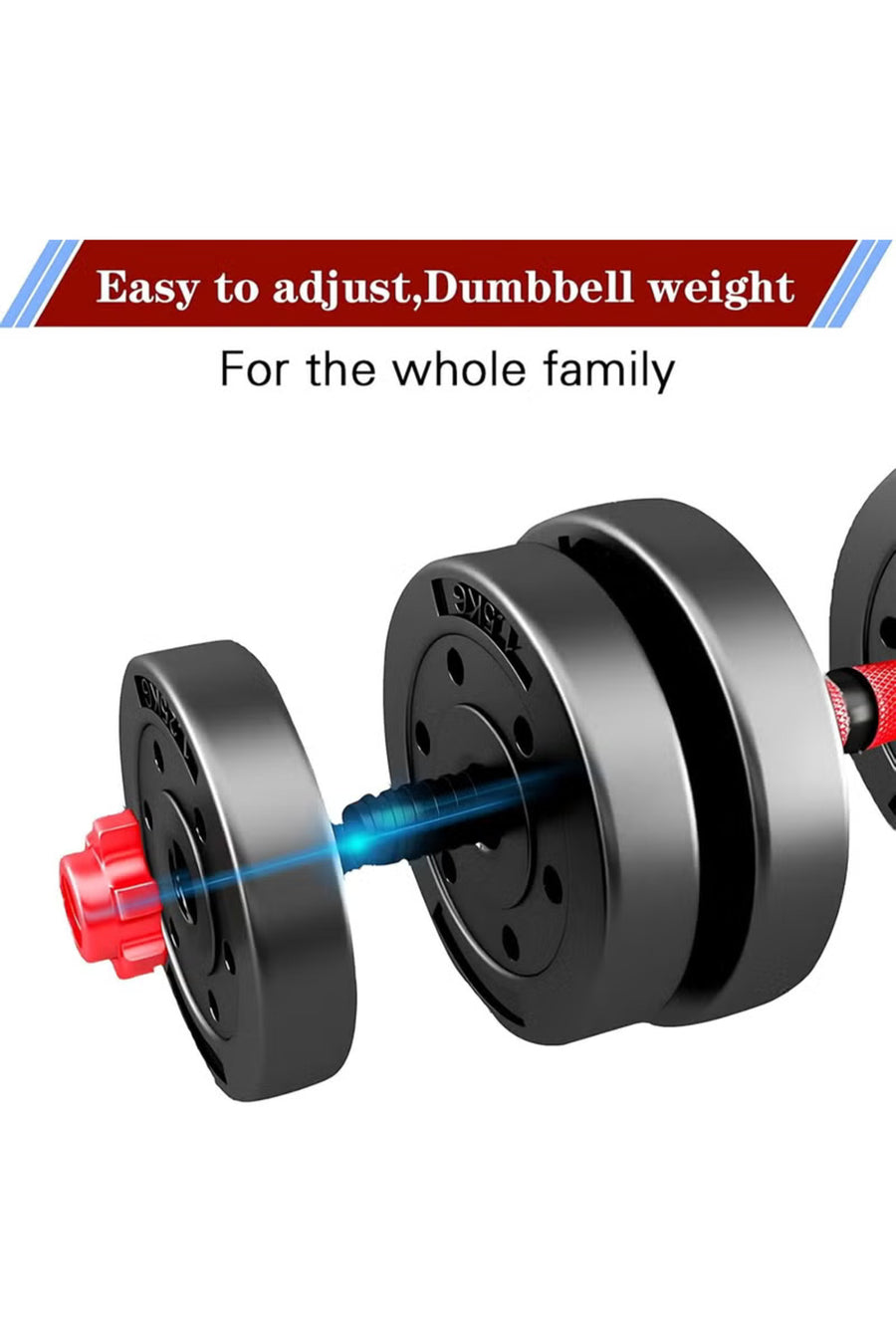 Adjustable Dumbbell Barbell Starter Set – in use workout