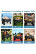 FFD Folding Outdoor Wagon Cart with 360° All-Terrain Wheels & Adjustable Handle – Heavy-Duty – image 7