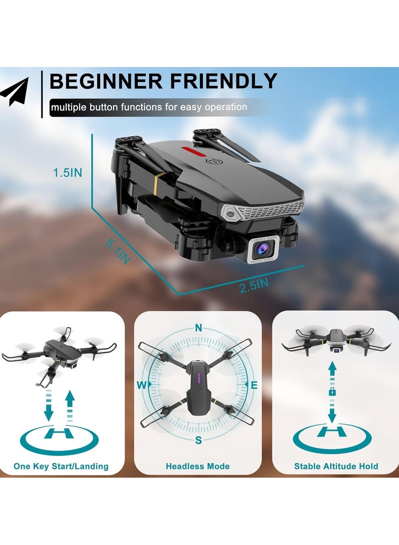 Foldable Quadcopter Drone E88 Pro Max – unfolded in flight view