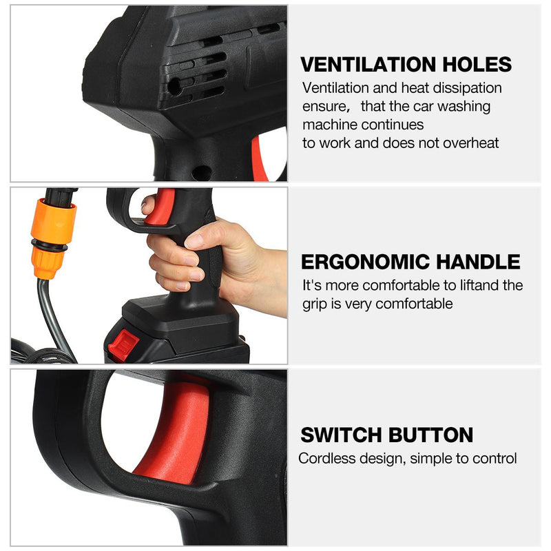 Cordless Car Pressure Washer – battery and handle