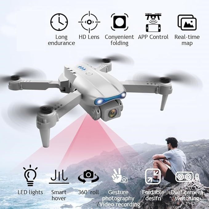 E99 Drone – remote control and accessories