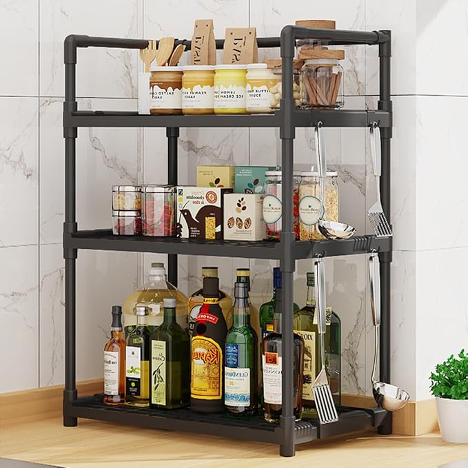 Kitchen Wall-Mounted Storage Rack – front view installed