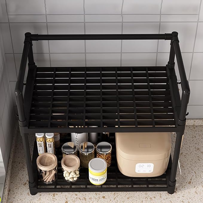 Kitchen Wall Storage Rack – loaded with utensils and spices