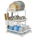 Kitchen Dish Rack with Drainage – Multi-Tier Storage Organizer for Plates and Utensils – image 2
