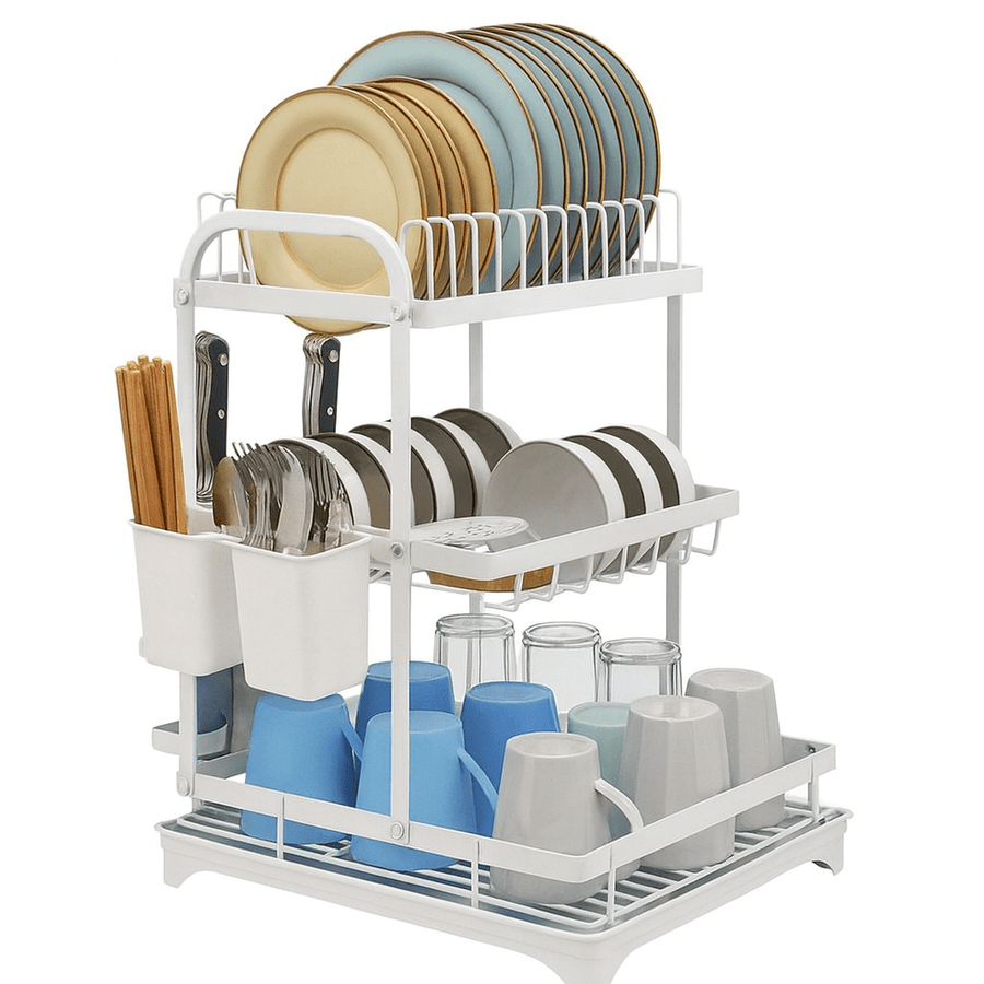 Kitchen Dish Rack – loaded with dishes view