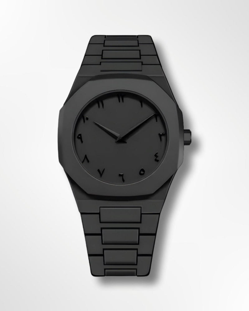 Stainless Steel Arabic Watch – front view