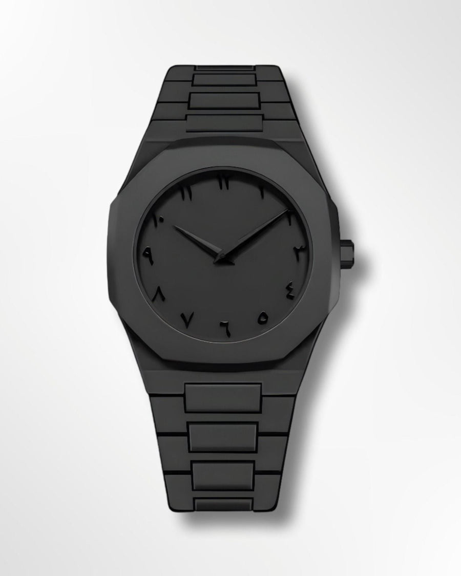 Stainless Steel Arabic Watch – front view
